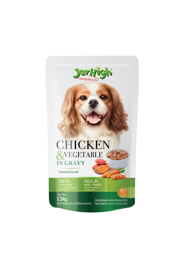 JerHigh Chicken & Vegetable In Gravy - 120gm