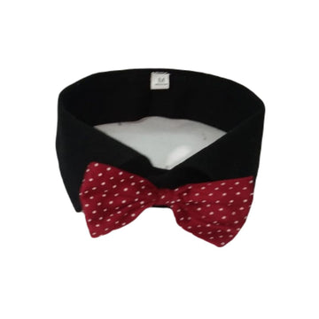 PupNChic EasyWear T-Shirt Collar and Bow Tie Red With Yellow Dots