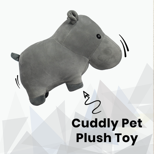 Cuddly Soft Hippo Plush Toy for Dogs & Puppies
