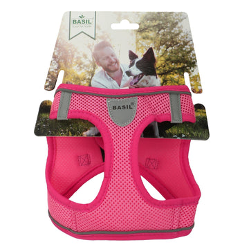 Soft Adjustable Mesh Harness for Puppies & Small Breed Dogs (Neon Pink)