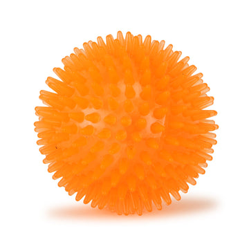Spiked Squeaky Chew Ball for Dogs & Puppies (Orange)
