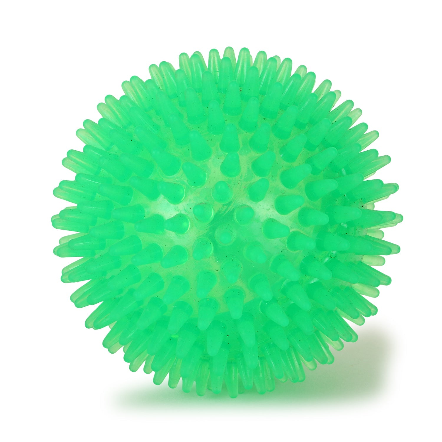 Spiked & Squeaky Chew Ball, Toy for Dogs & Puppies (Green)