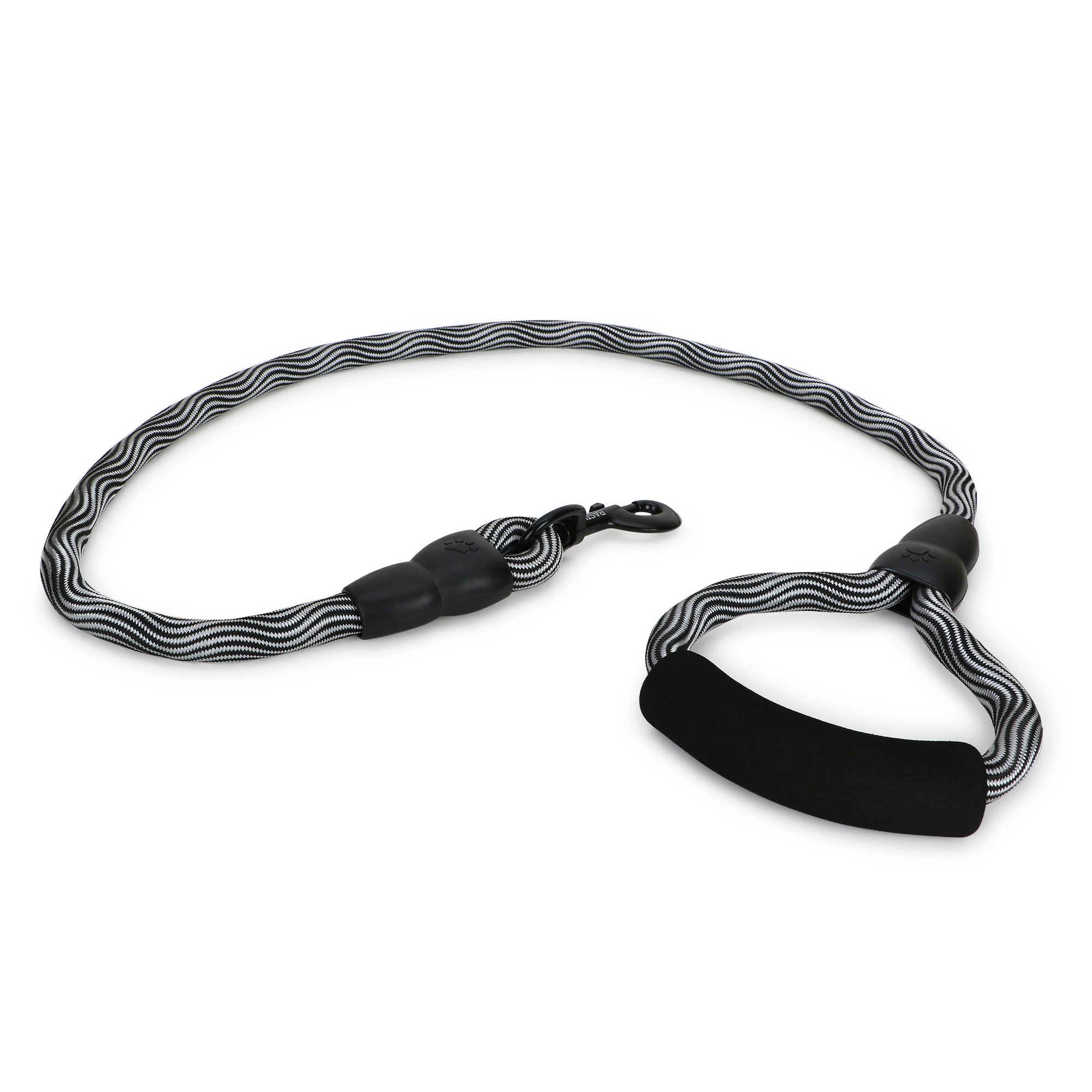 High Reflective Rope Leash for Dogs, 4 Feet (Black & Gray)