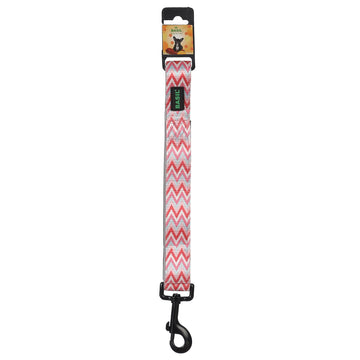 Zig-Zag Padded Leash for Dogs & Puppies (Red)