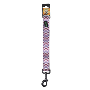 Zig-Zag Padded Leash for Dogs & Puppies (Purple)